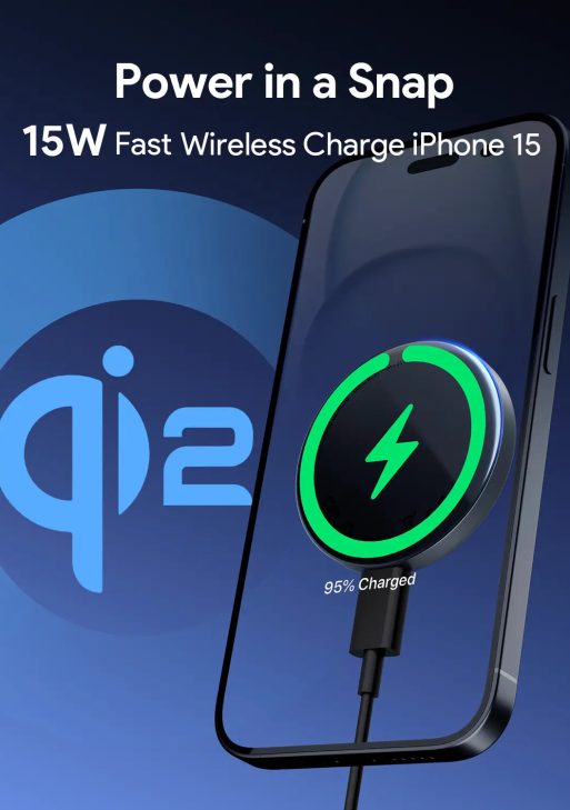 Aukey Magfusion Aura Qi2 Magnetic Fast Wireless Charger (LC-MC10)